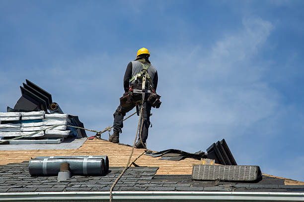 Professional Roof Replacement technician working in Union, NH